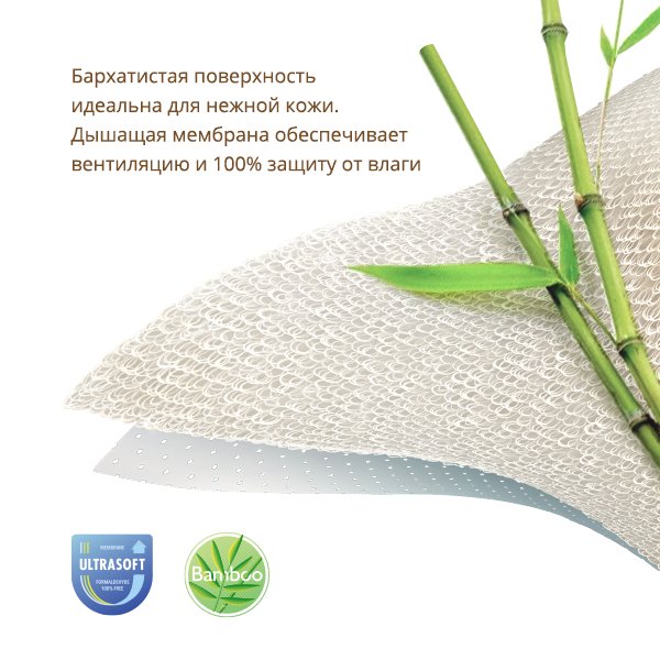 Наматрасник непромокаемый Bamboo Waterproof Lux 125*75 (ОВАЛ) Наматрасник непромокаемый Bamboo Waterproof Lux 125*75 (ОВАЛ)